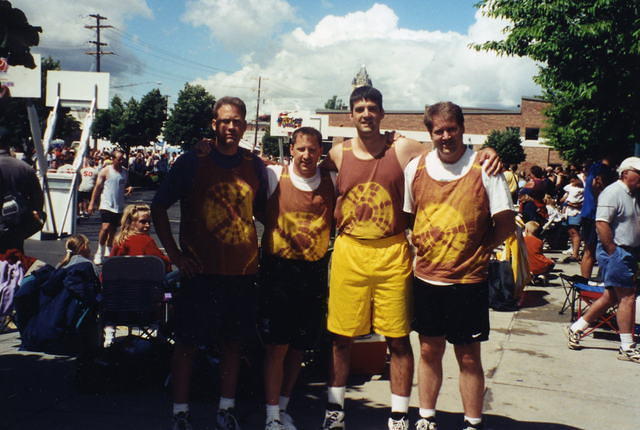 Former "Runnin' Rangers" -  Hoopfest 2002 - Keith Kokot, John Moran, John Perry & Mike Kokot