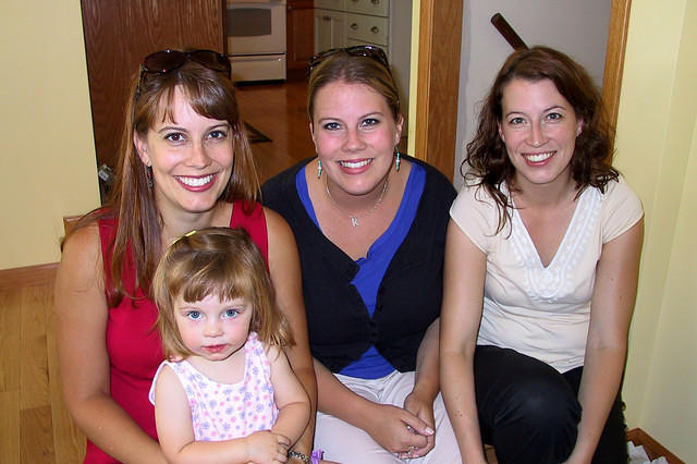 My three daughters Kim, Kristi, and Karri and granddaughter Audrey